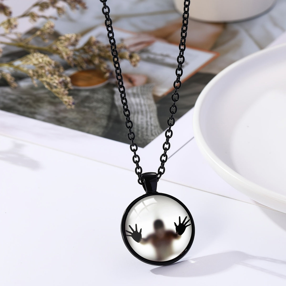 Glowing Silhouette Pendant Necklace