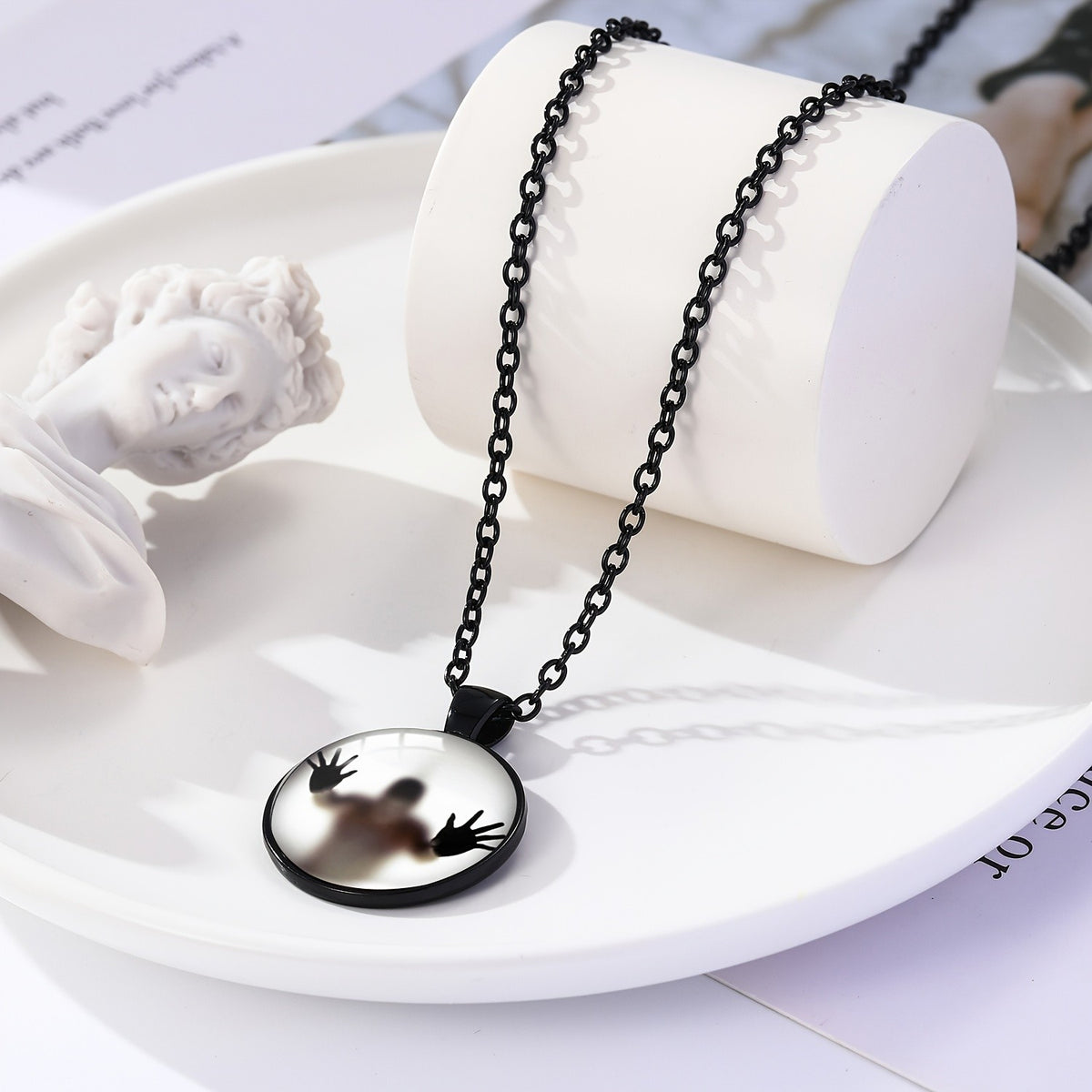 Glowing Silhouette Pendant Necklace
