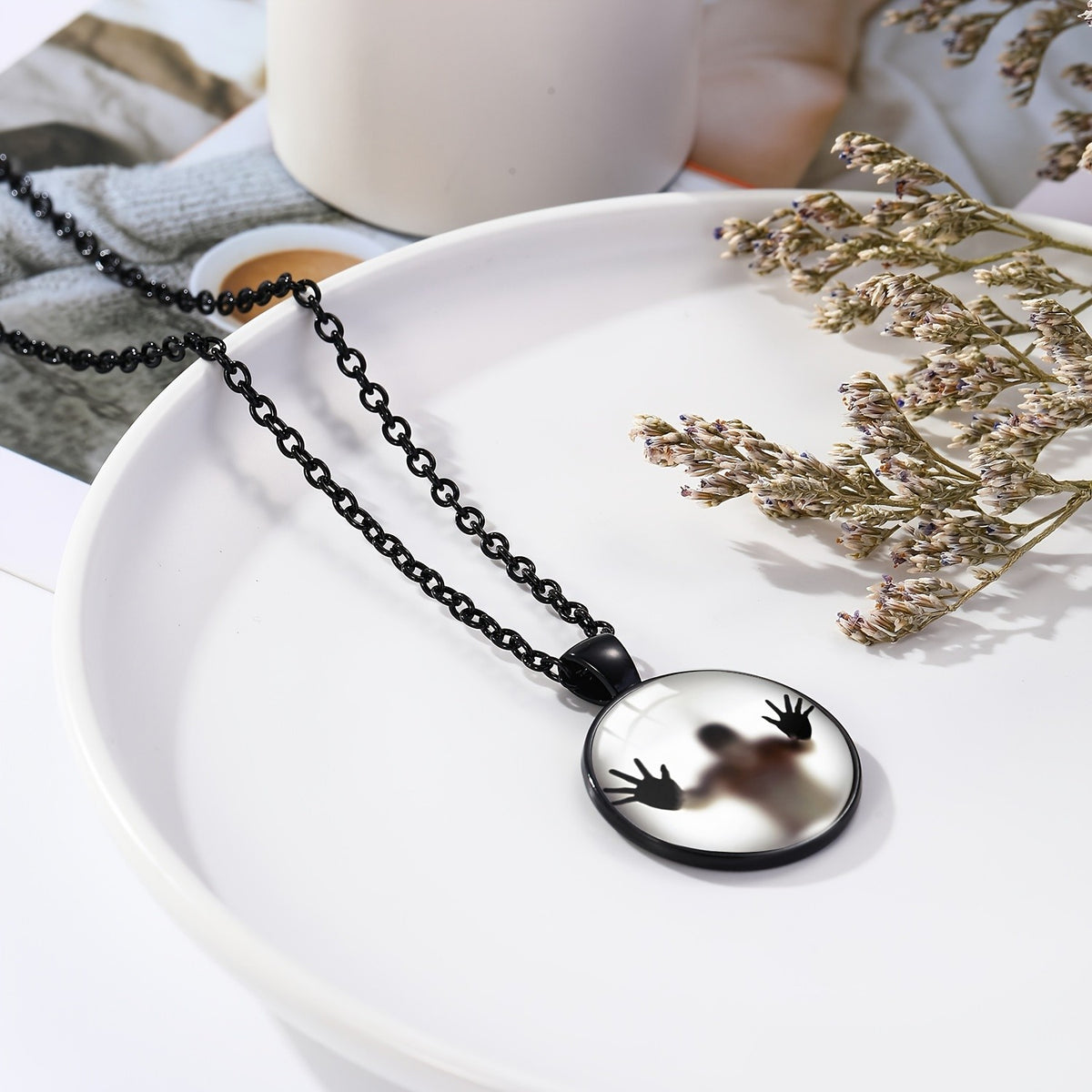 Glowing Silhouette Pendant Necklace