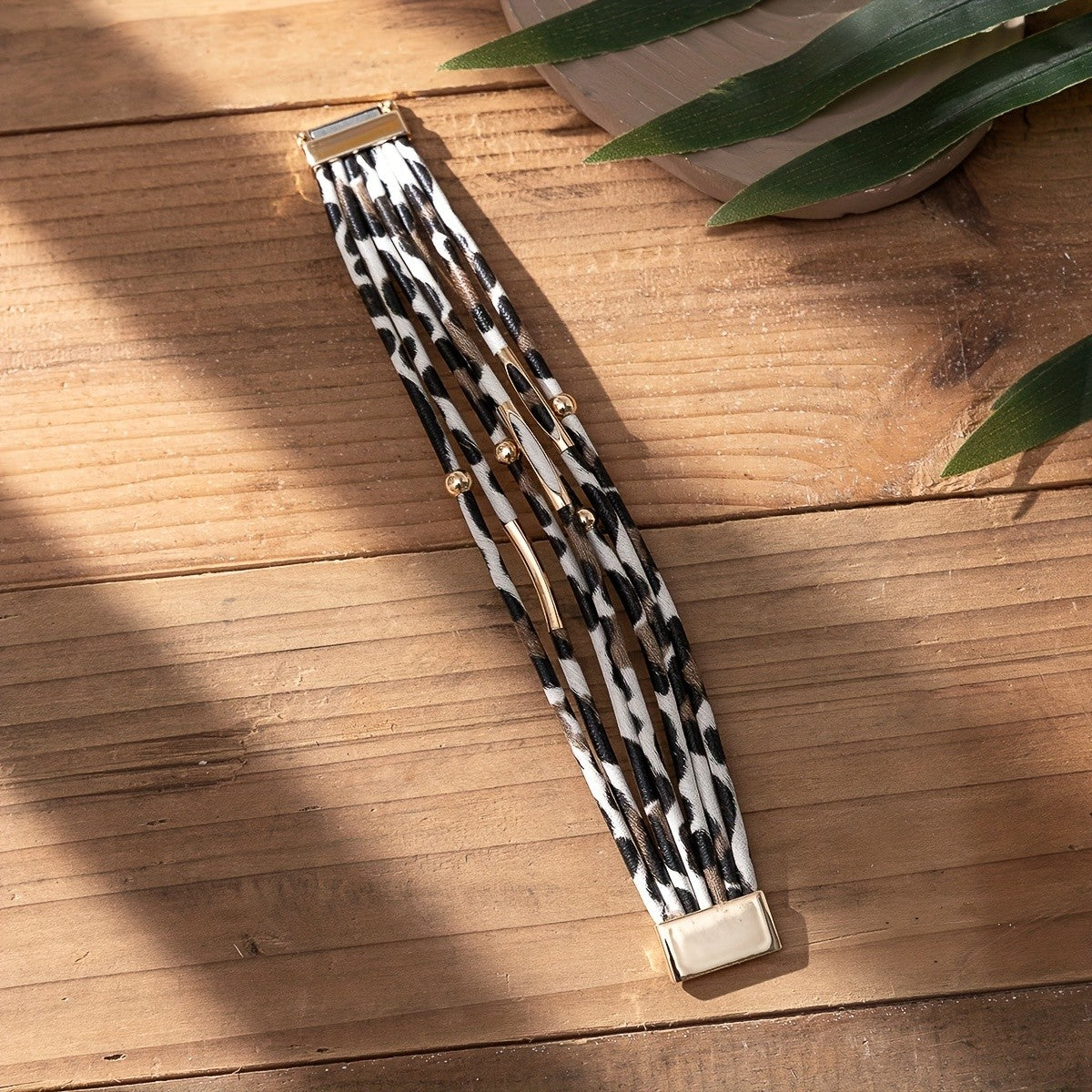 Leopard Print Wrap Bracelet