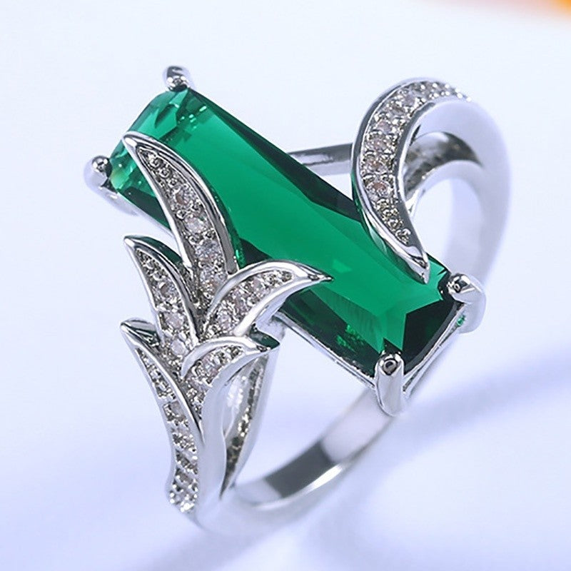 Iridescent Emerald Cut Statement Ring