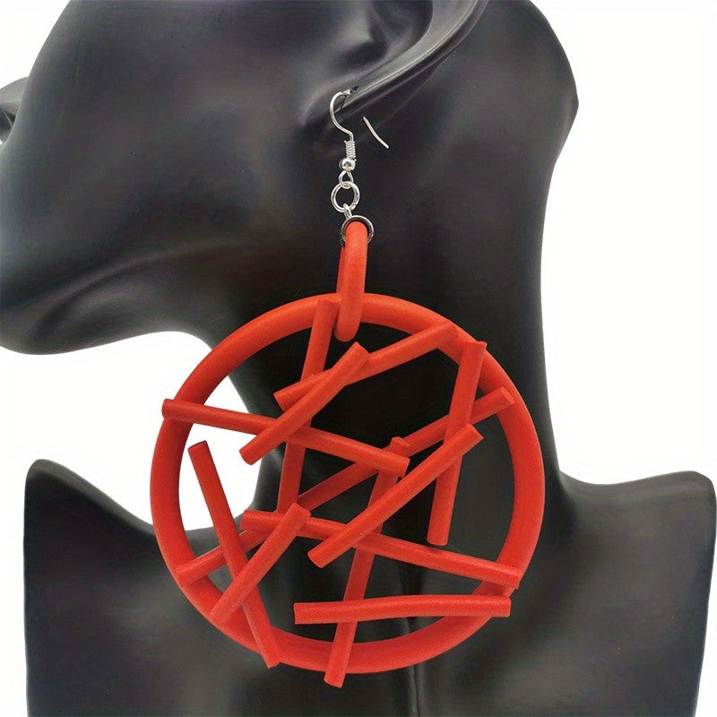 Woven Circle Drop Earrings