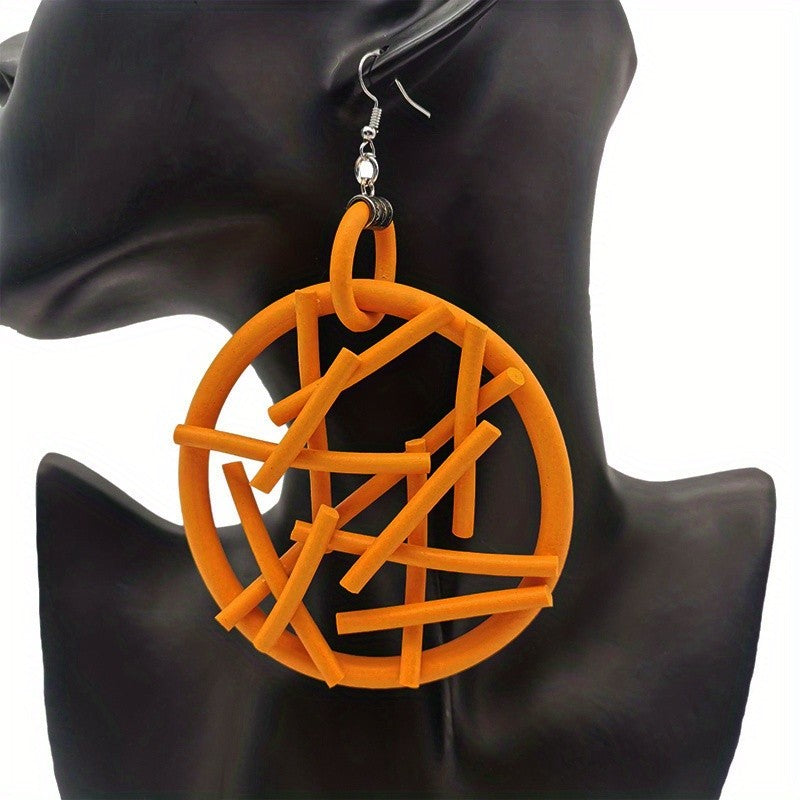 Woven Circle Drop Earrings
