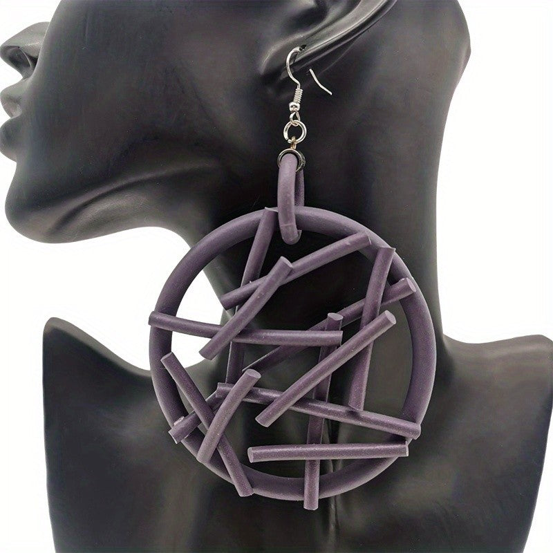 Woven Circle Drop Earrings