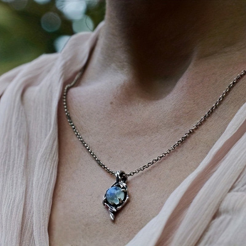 Blue Moonstone Vine Necklace