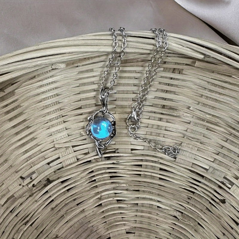 Blue Moonstone Vine Necklace