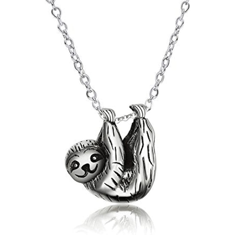 Hanging Sloth Pendant Necklace