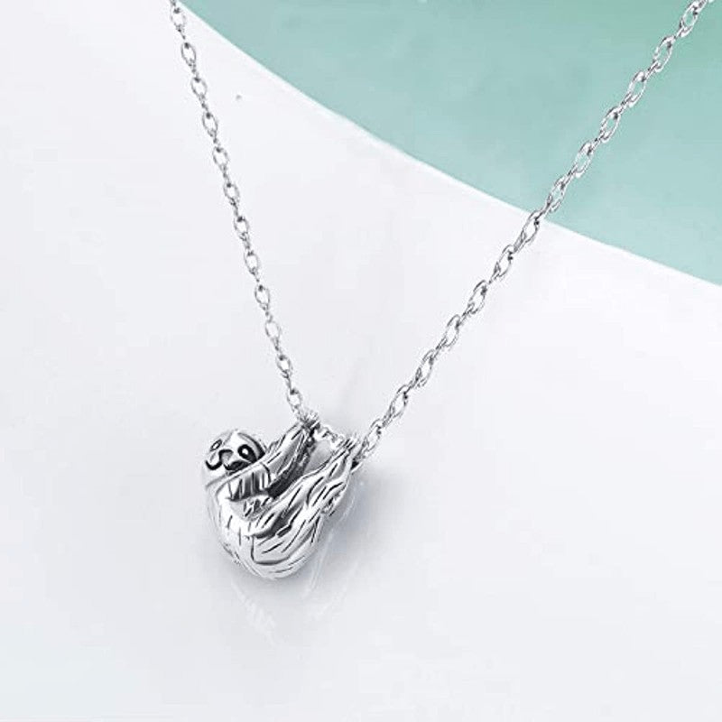 Hanging Sloth Pendant Necklace