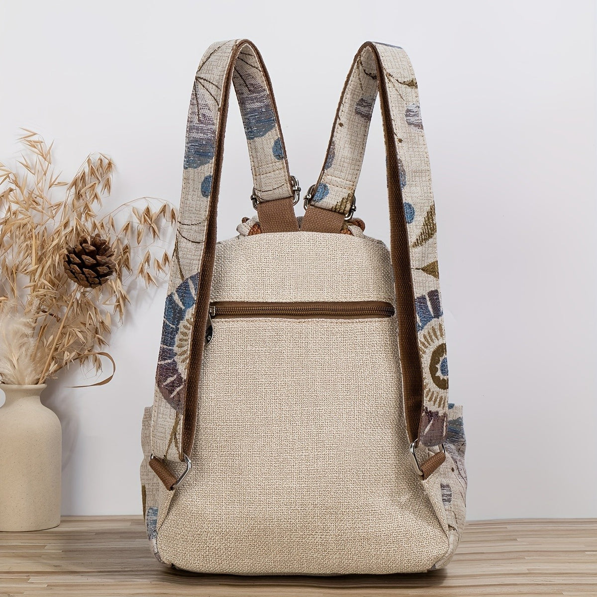 Botanical Macrame Backpack