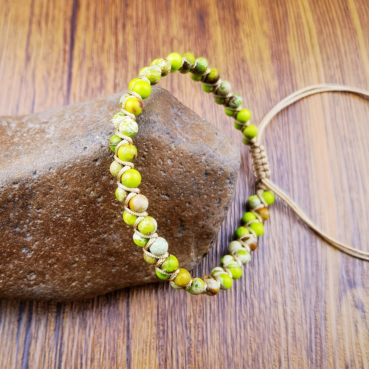 Multicolor Stone Braided Wrap Bracelet