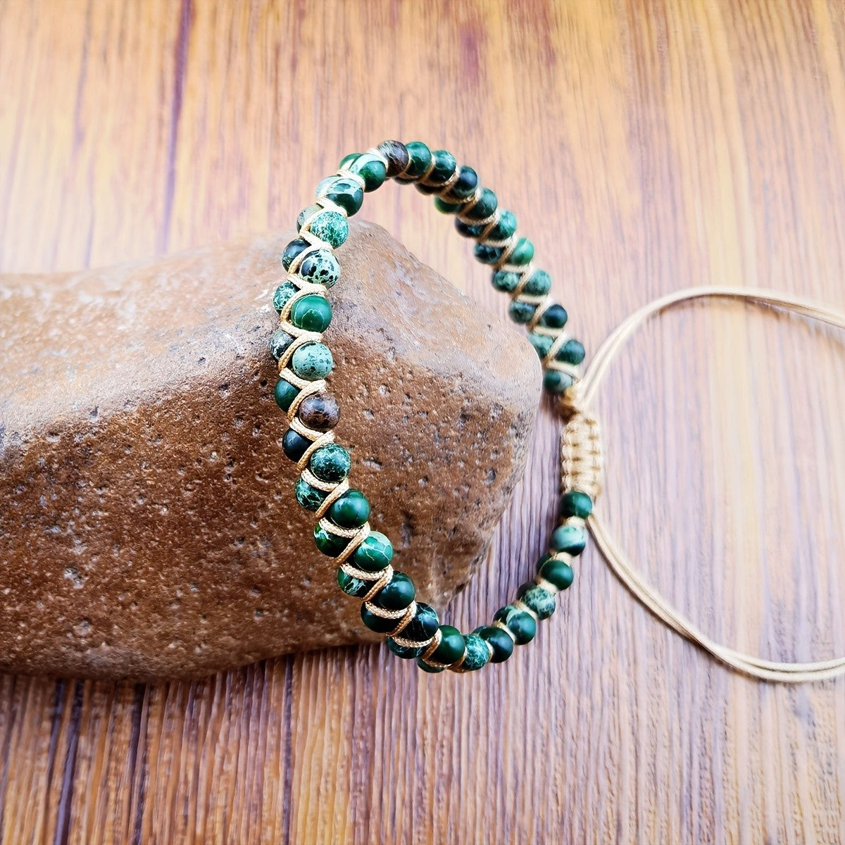 Multicolor Stone Braided Wrap Bracelet