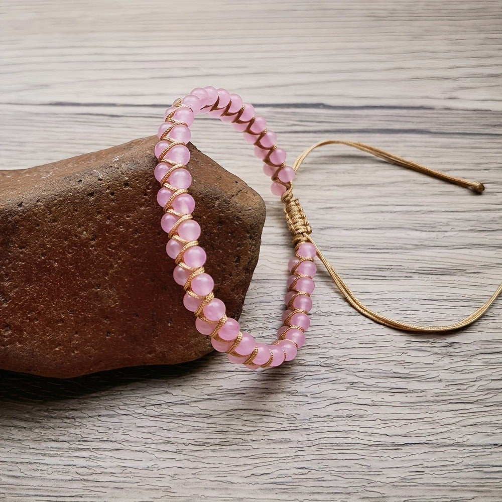 Multicolor Stone Braided Wrap Bracelet