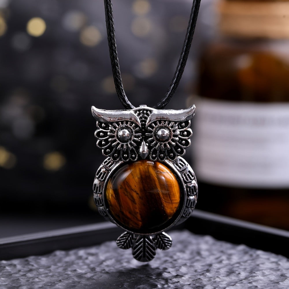 Tiger Eye Owl Necklace