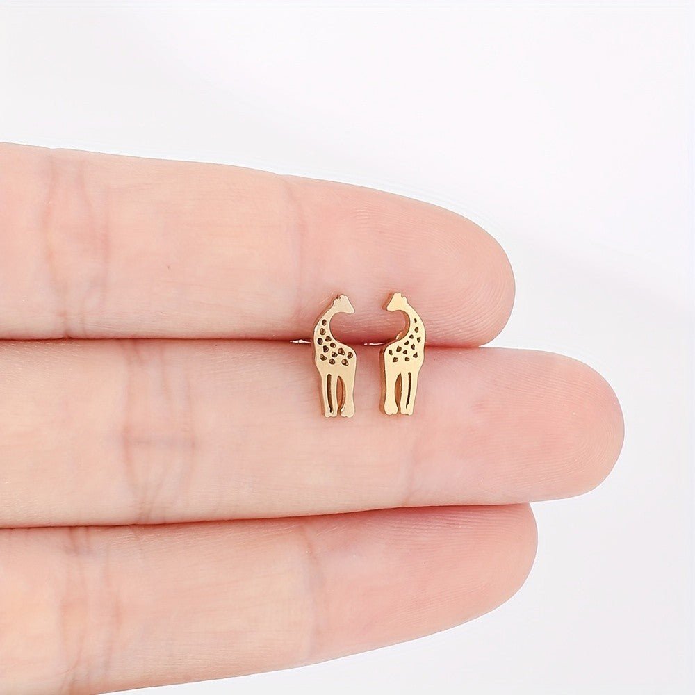 Spotted Giraffe Stud Earrings
