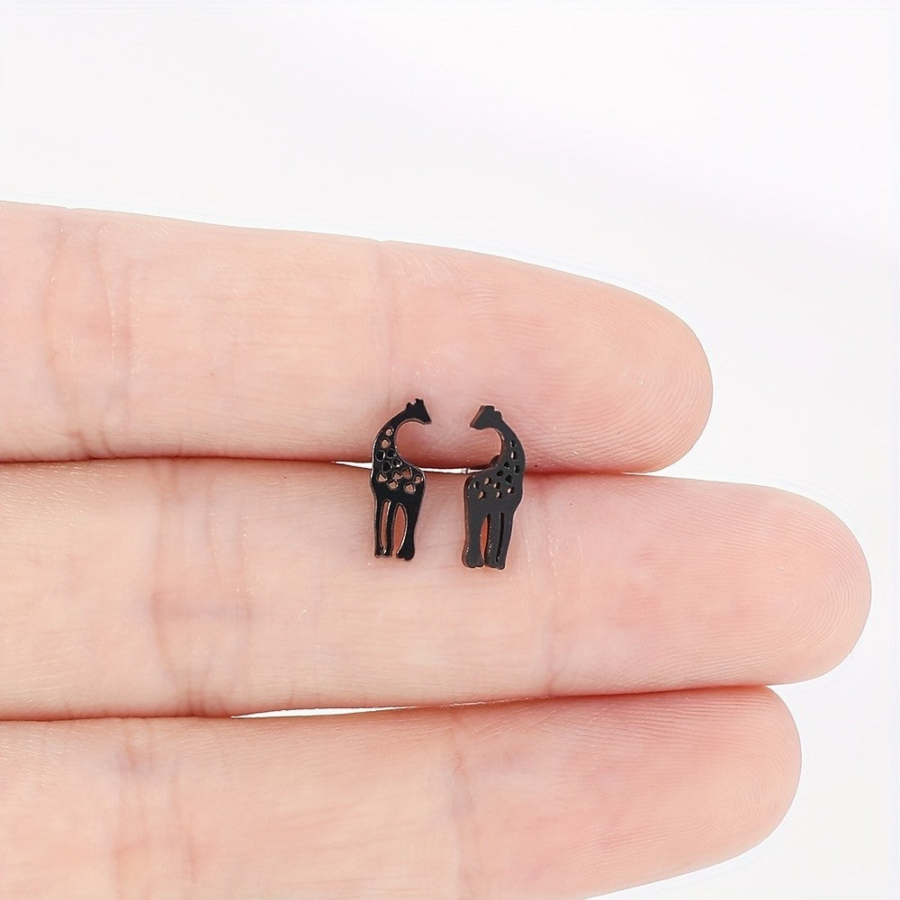 Spotted Giraffe Stud Earrings