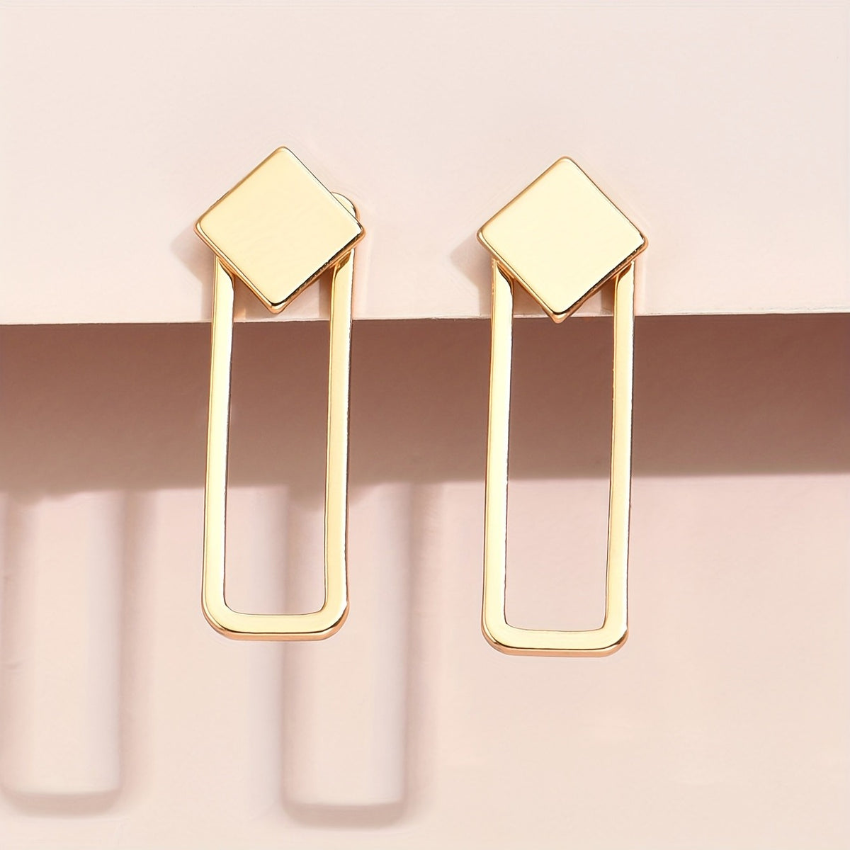 Square & Rectangle Drop Earrings