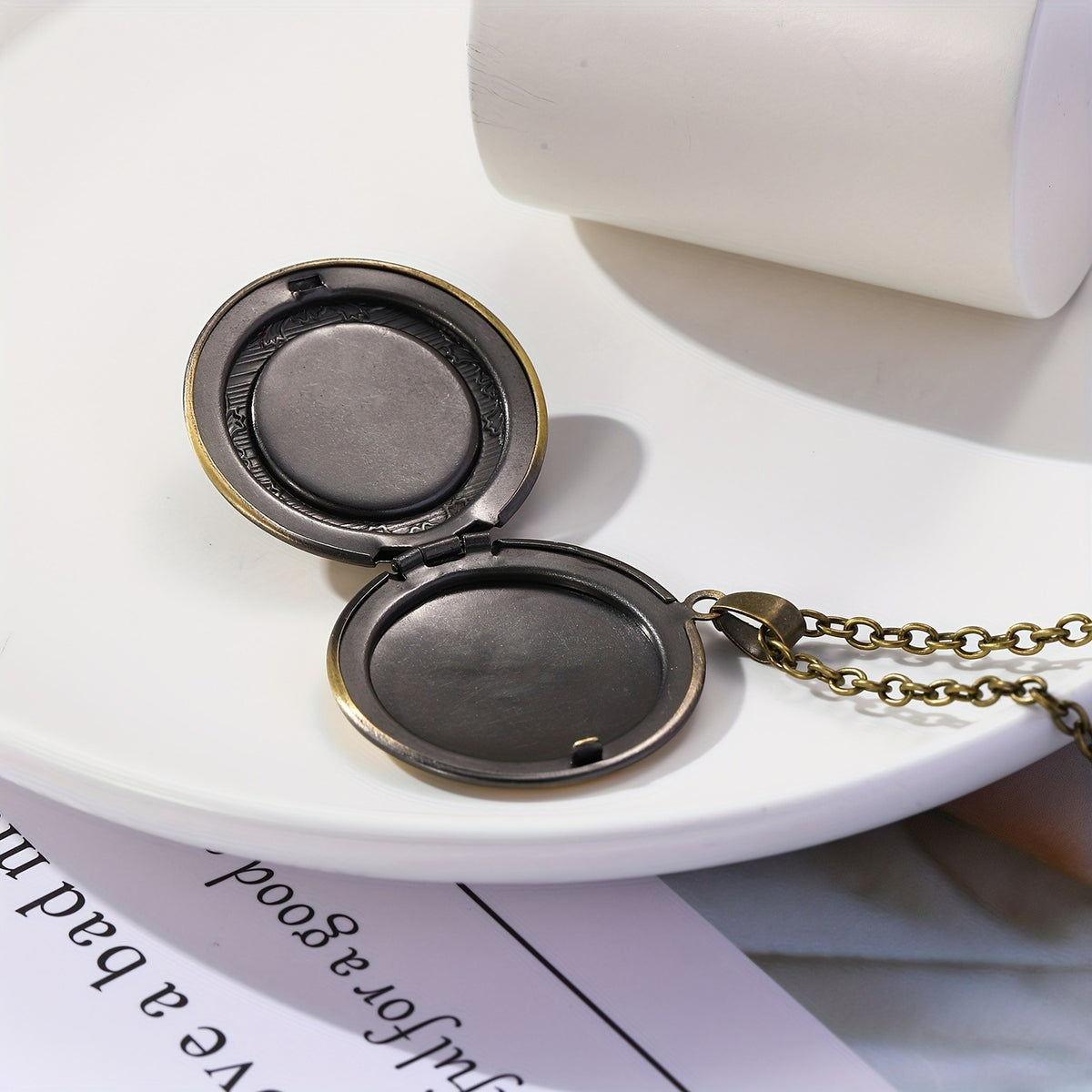 Floral Moon Medallion Necklace