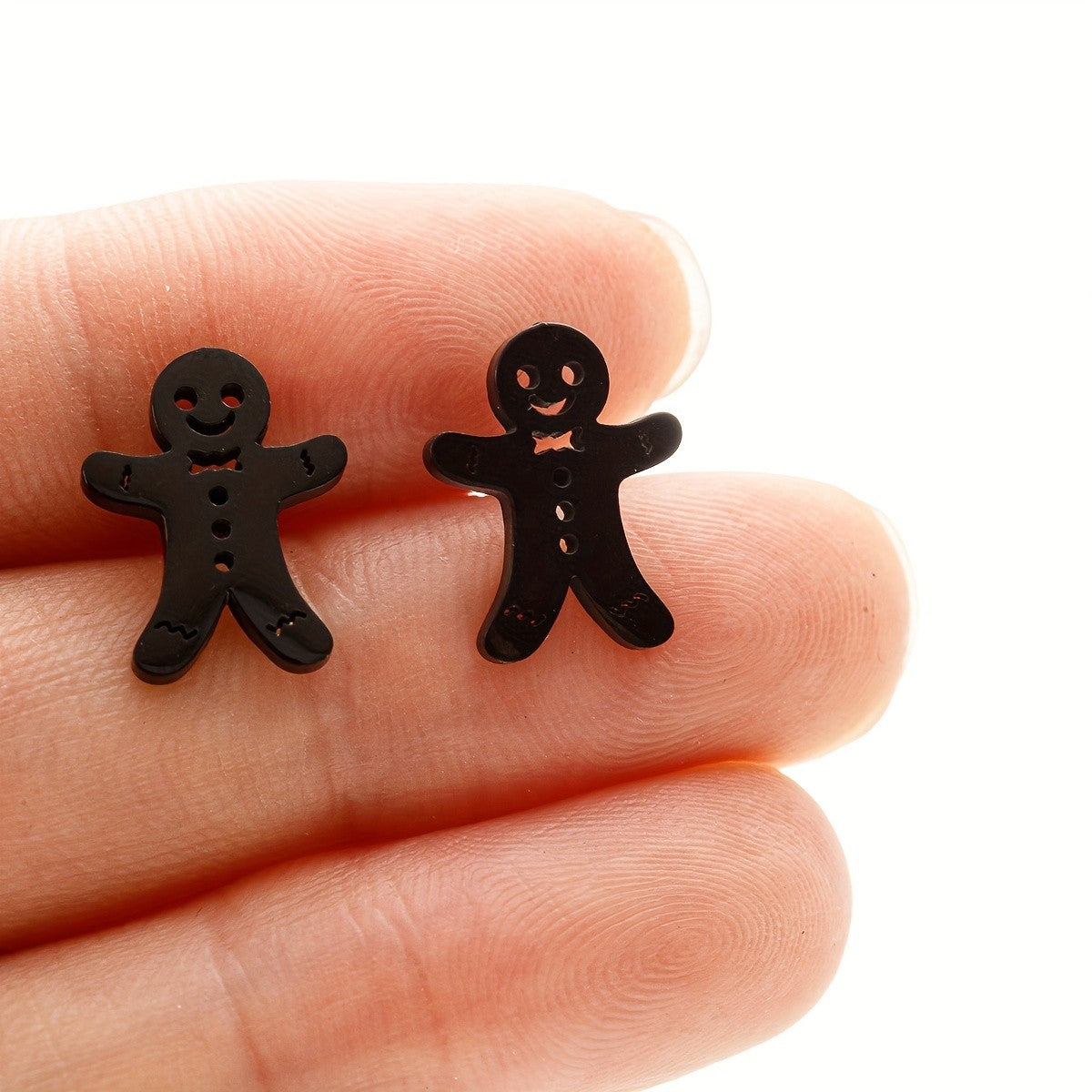 Smiling Gingerbread Stud Earrings