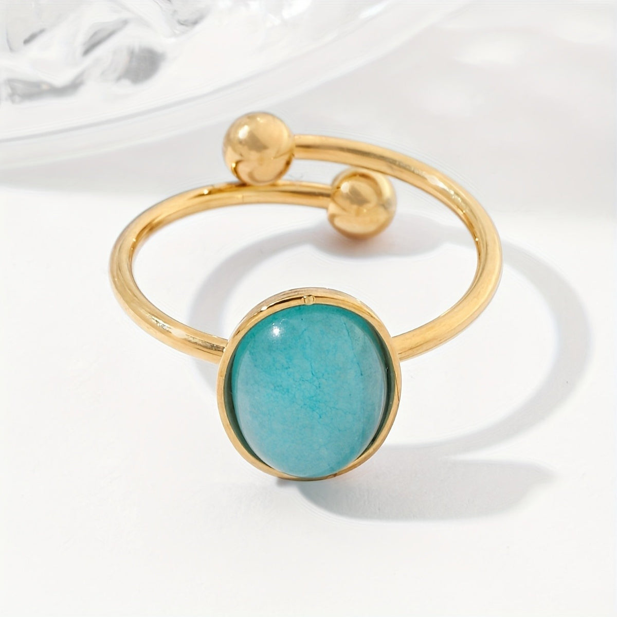Natural Stone Adjustable Ring