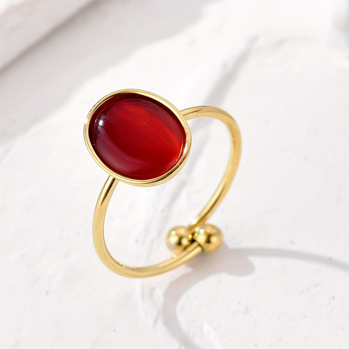 Natural Stone Adjustable Ring