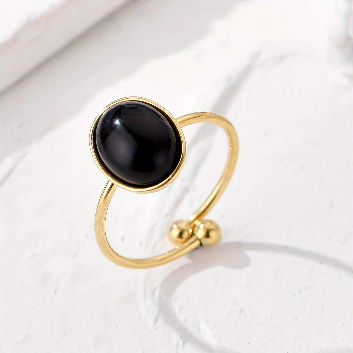 Natural Stone Adjustable Ring