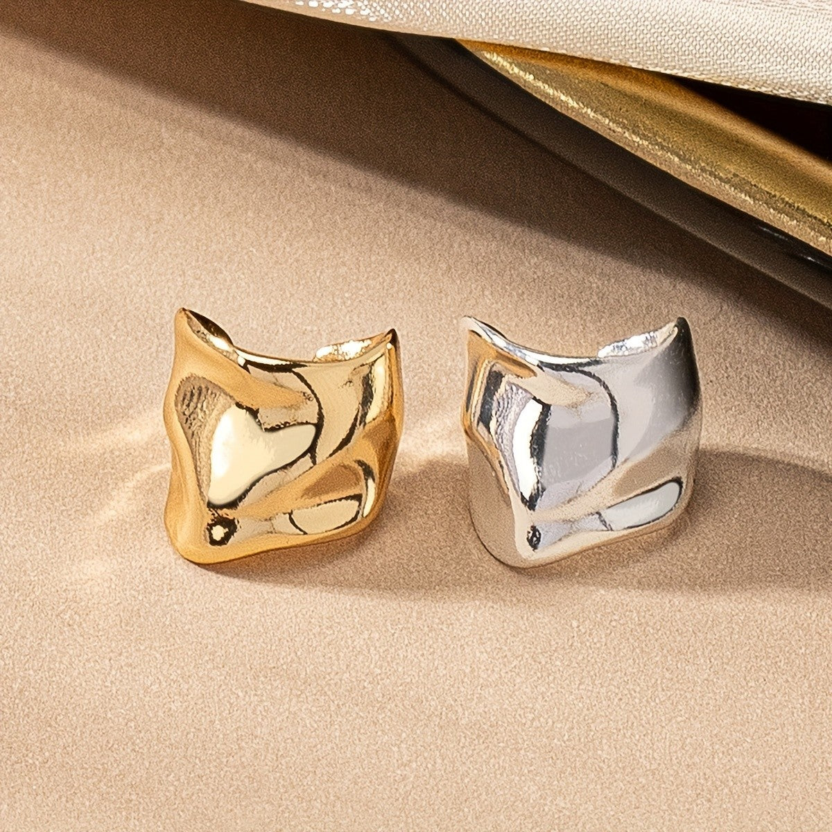 Hammered Ear Cuff Set