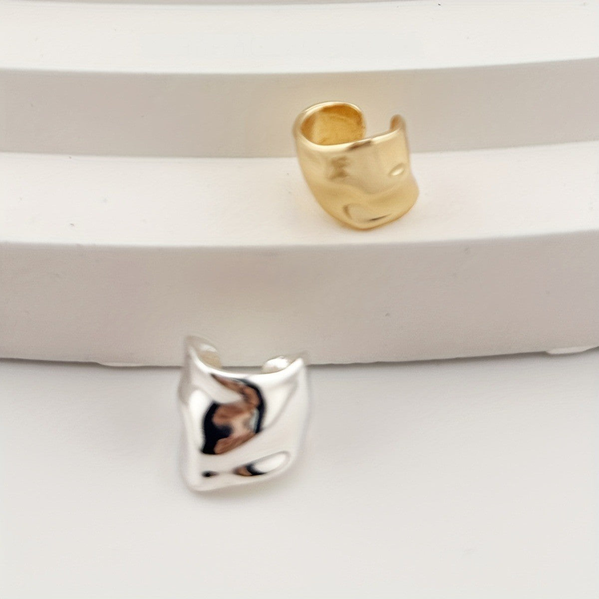 Hammered Ear Cuff Set