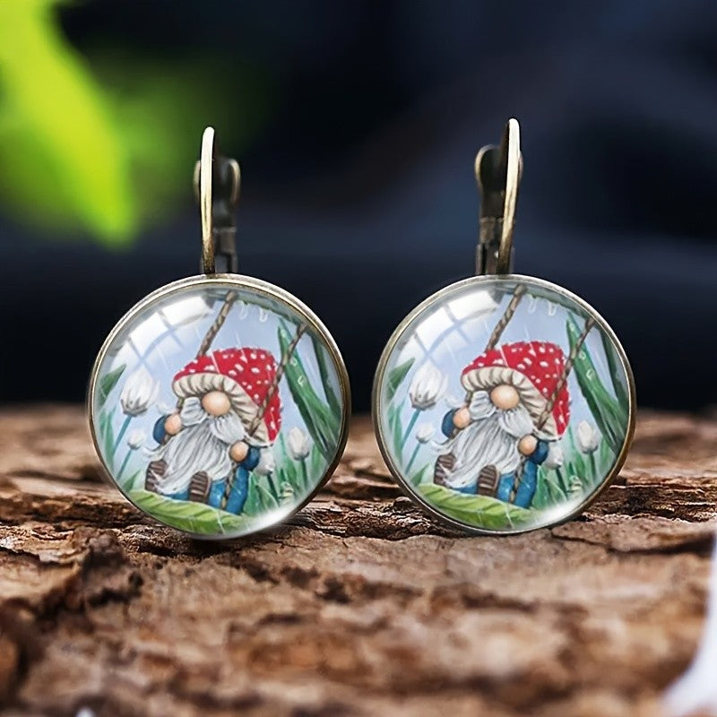 Gnome Glass Drop Earrings