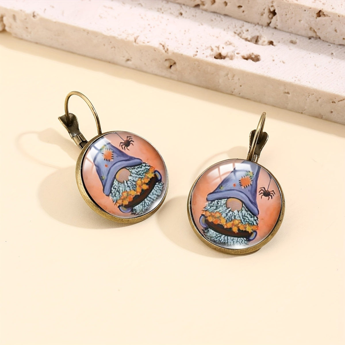 Gnome Glass Drop Earrings