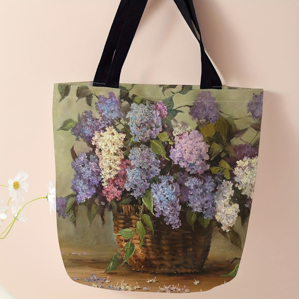 Lilac Basket Tote Bag