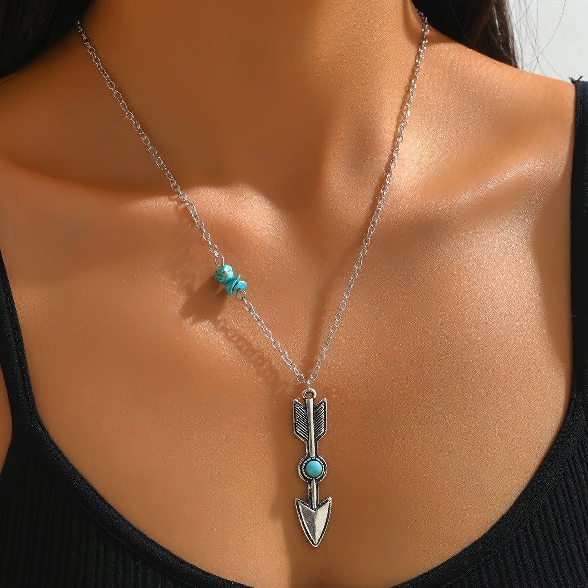 Turquoise Arrow Necklace