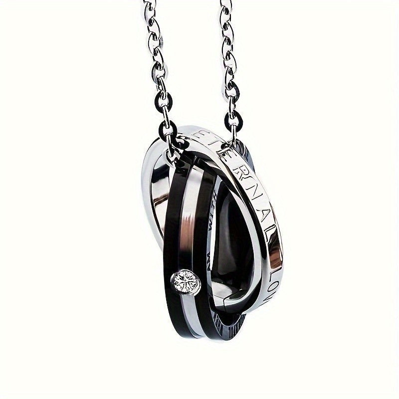 Inscribed Interlocking Loop Necklace