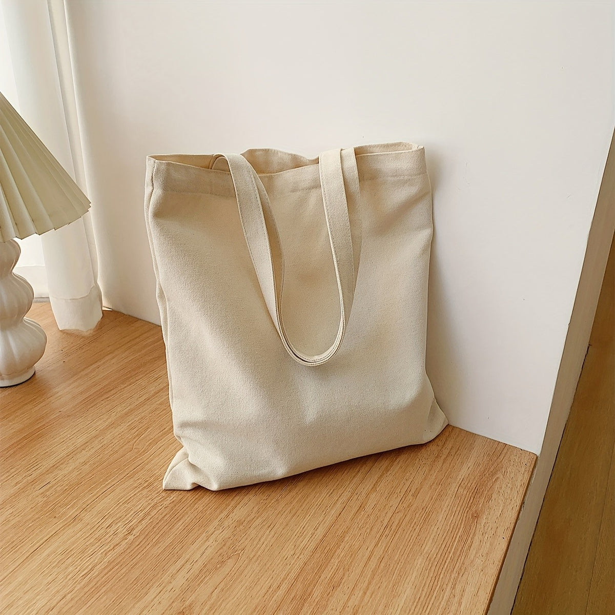 Pink Floral Canvas Tote Bag