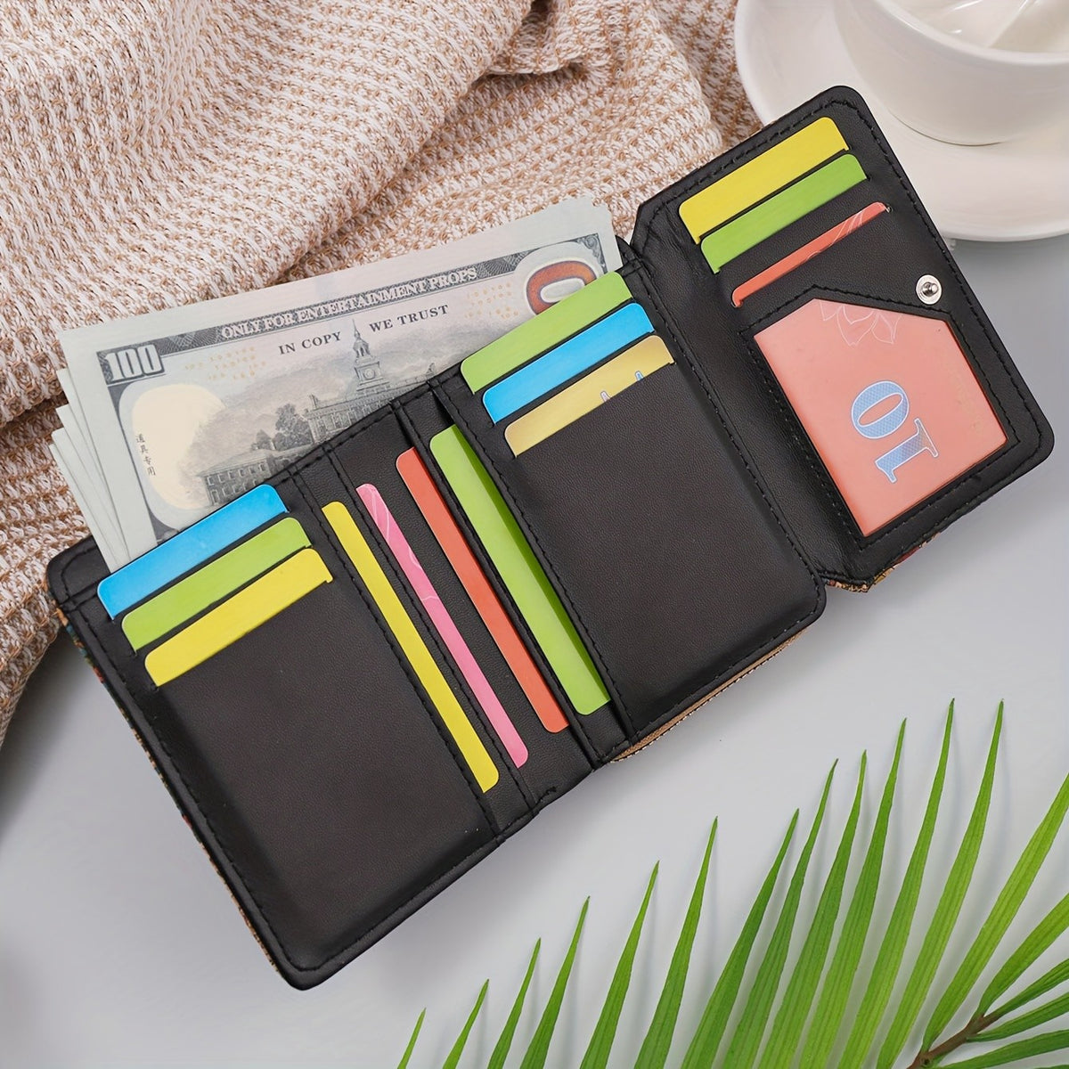 Mandala Print Trifold Wallet