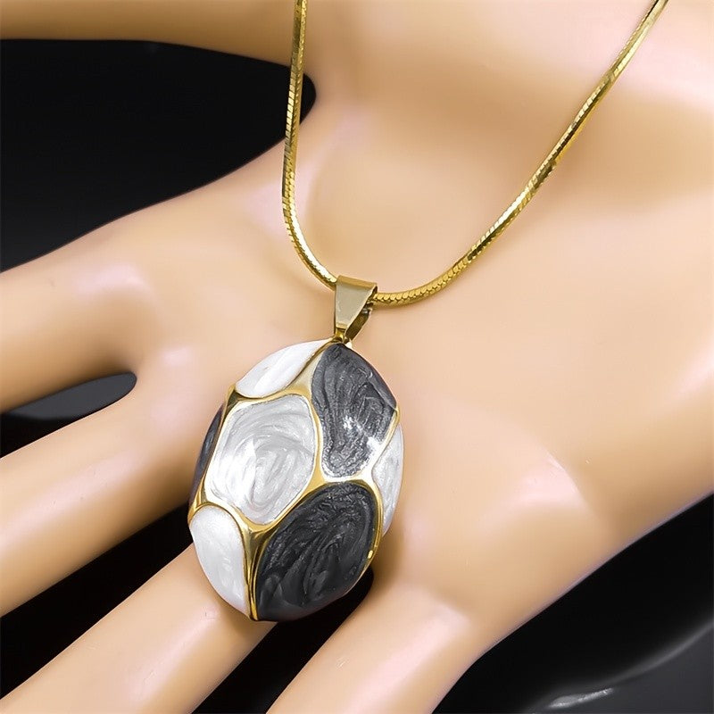 Swirl Mosaic Pendant Necklace