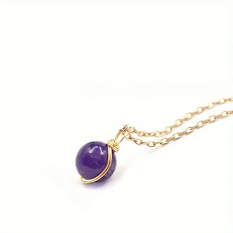 Natural Stone Sphere Necklace