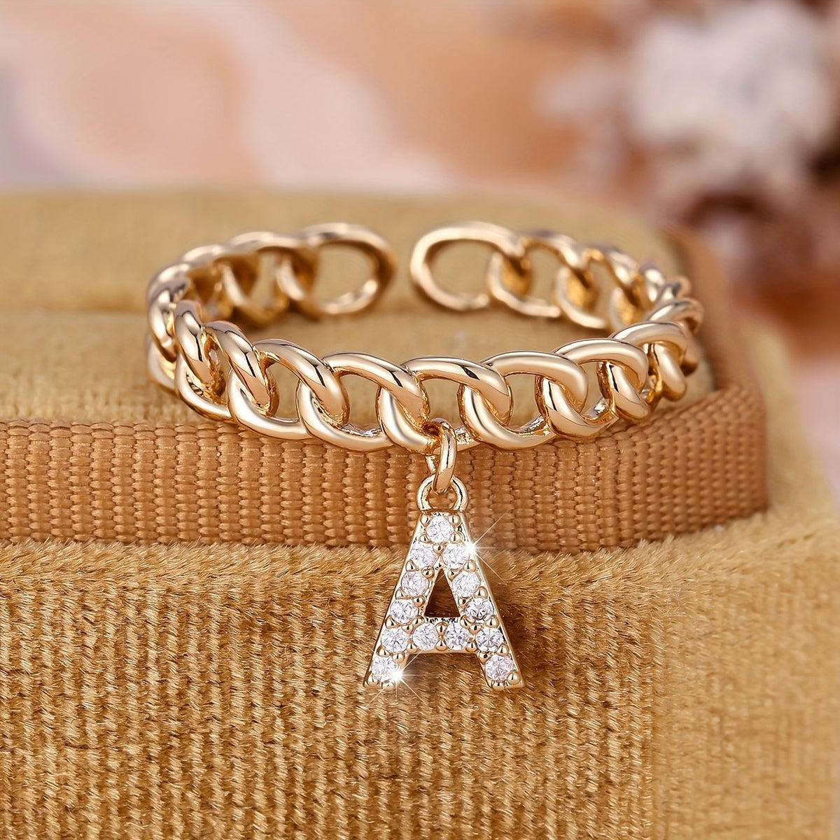 Crystal Initial Chain Ring