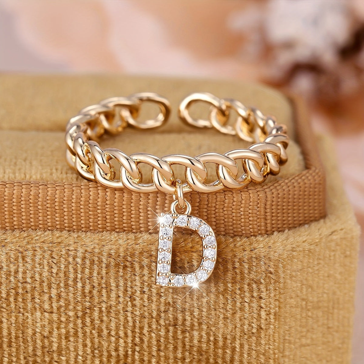 Crystal Initial Chain Ring