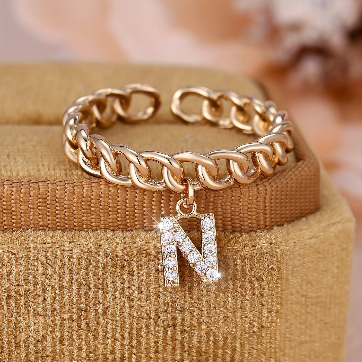 Crystal Initial Chain Ring