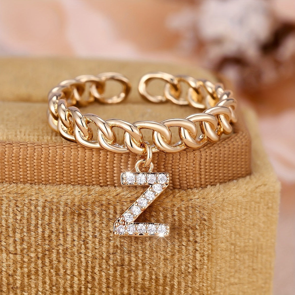 Crystal Initial Chain Ring