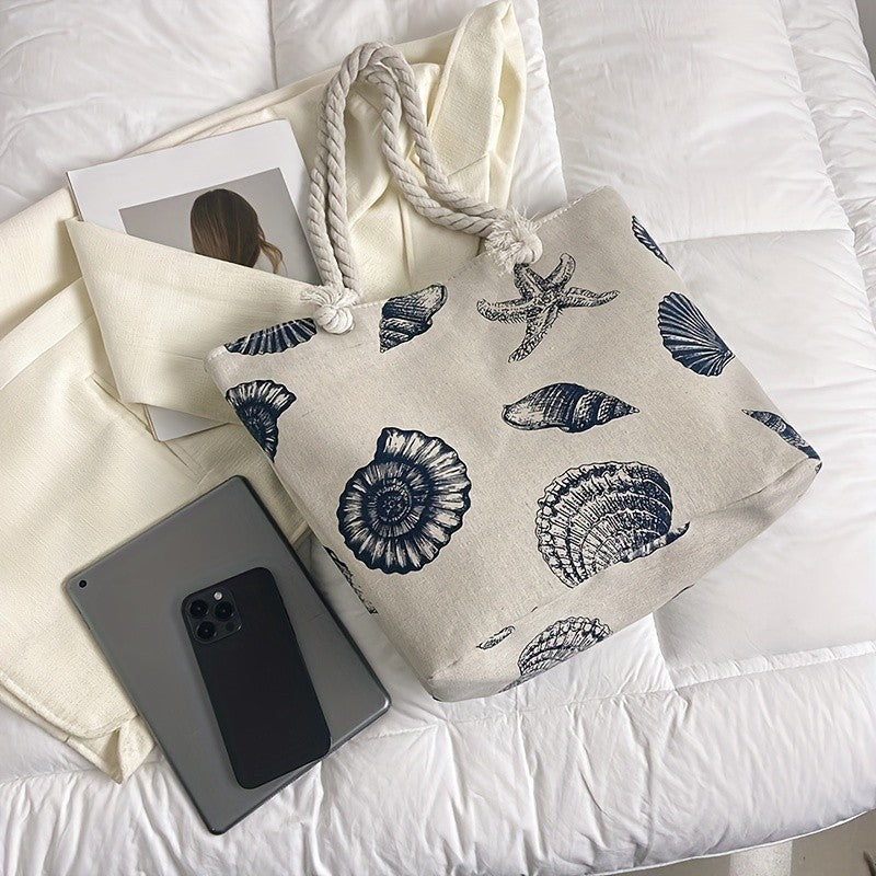 Seashell Canvas Tote Bag