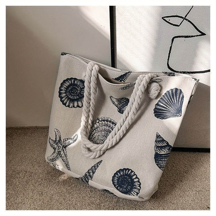 Seashell Canvas Tote Bag