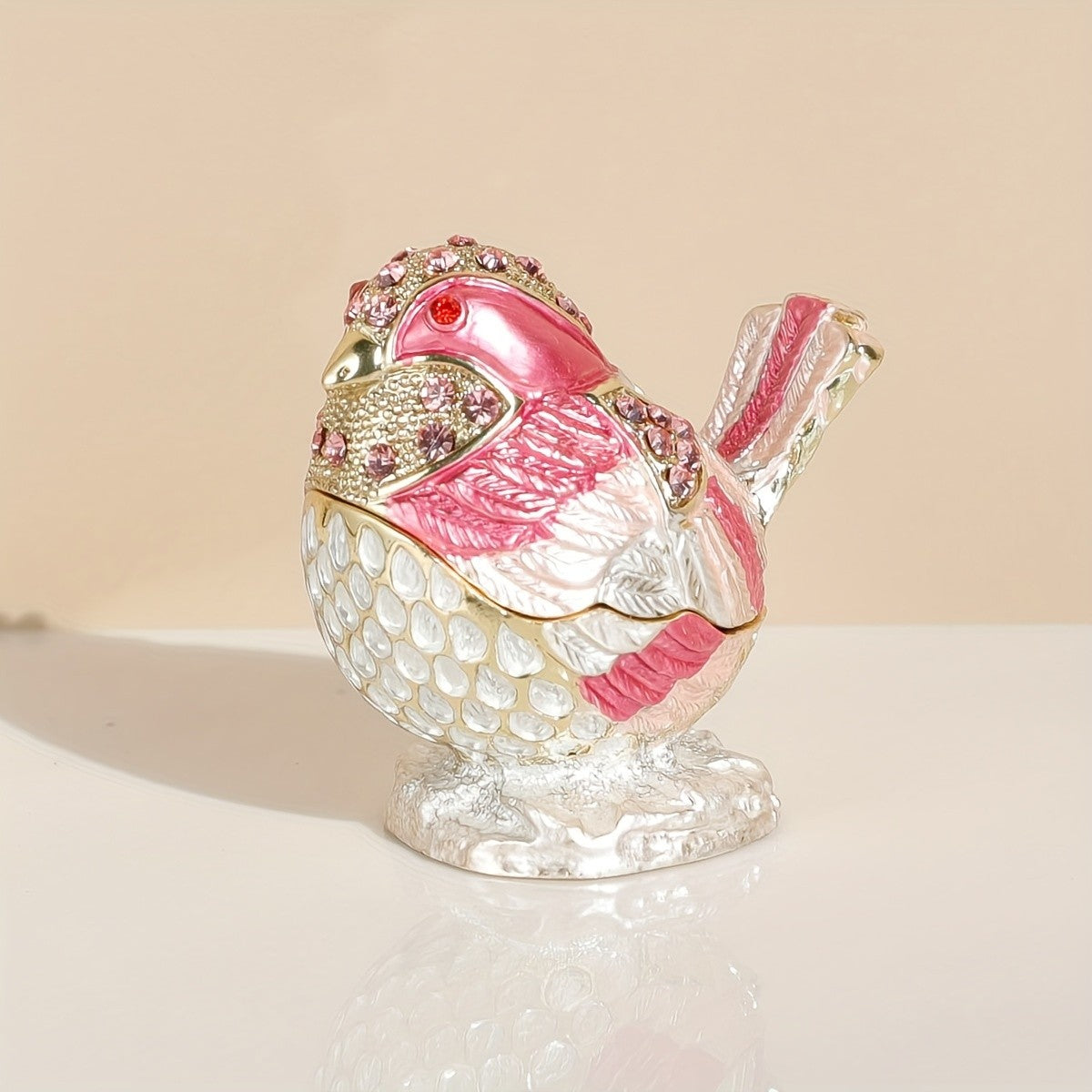 Blue Bird Crystal Trinket Box