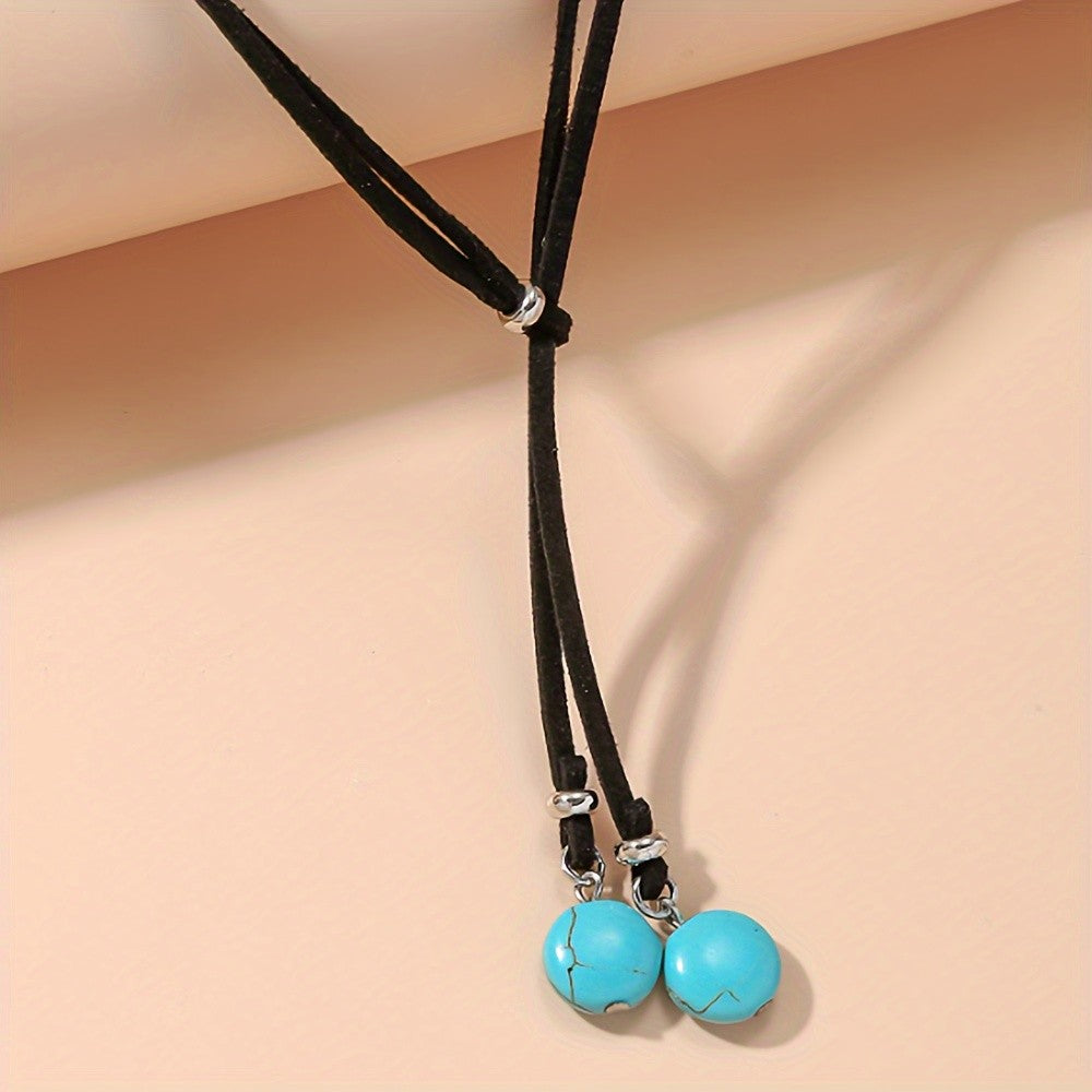 Turquoise Double Drop Y-Necklace