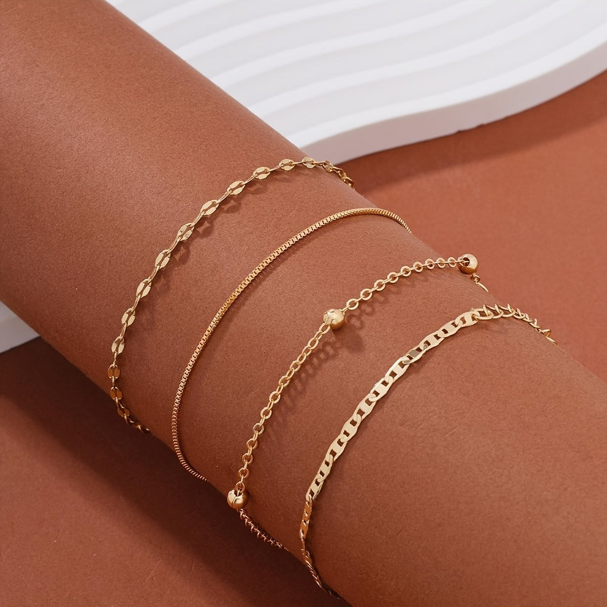 Mixed Link Chain Bracelet Set