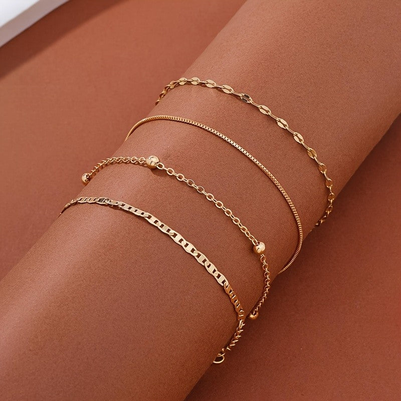 Mixed Link Chain Bracelet Set