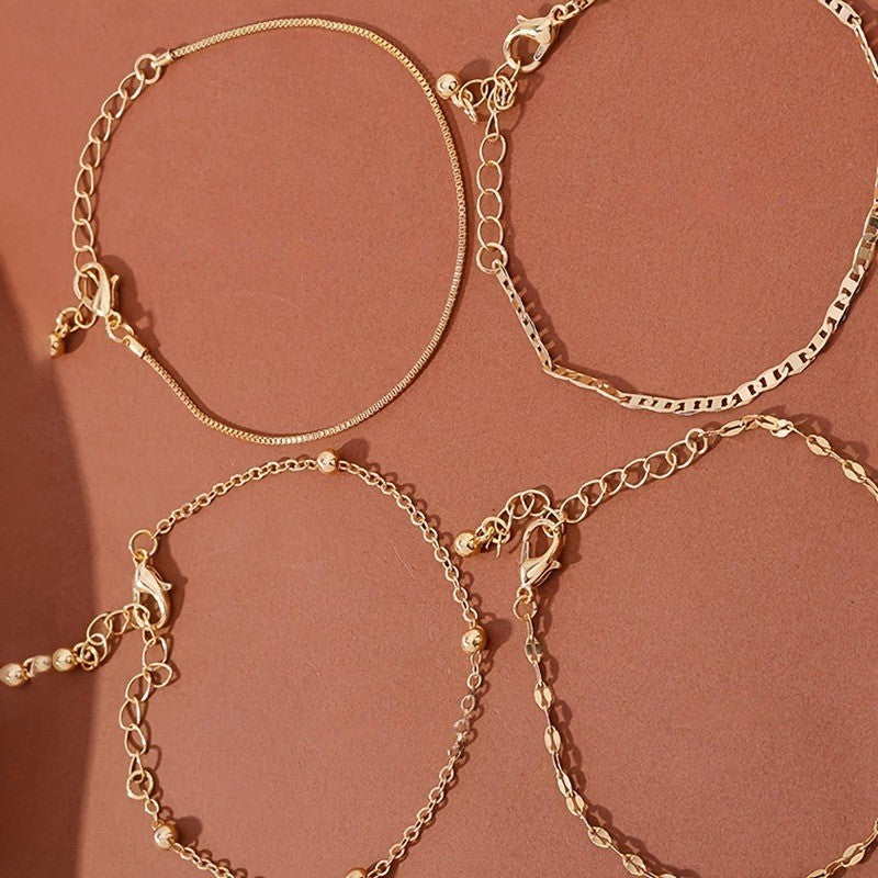 Mixed Link Chain Bracelet Set