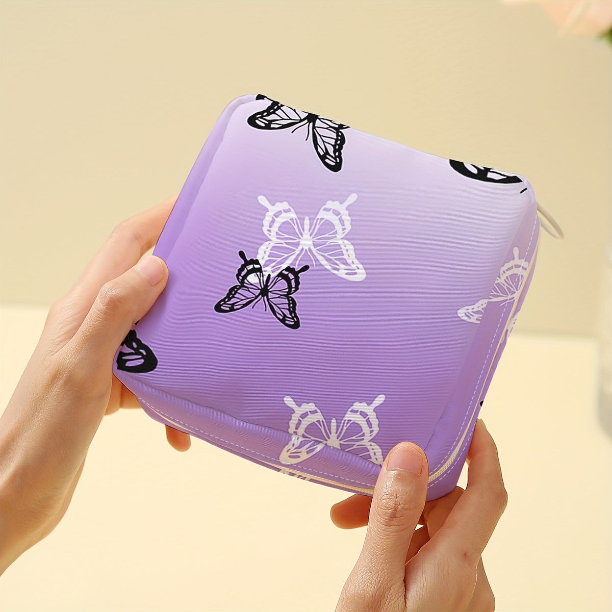 Butterfly Print Zip Pouch
