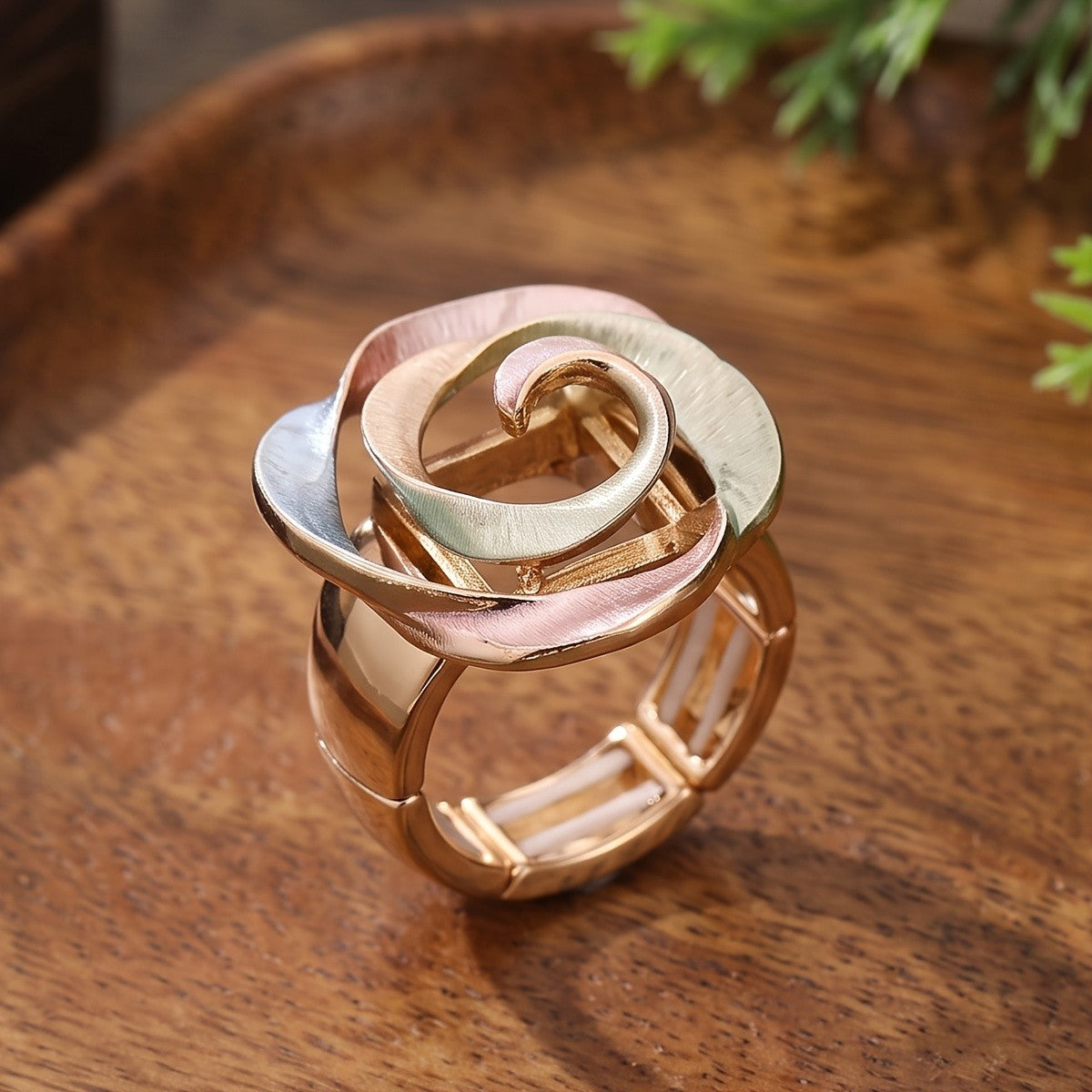 Multicolor Enamel Rose Ring
