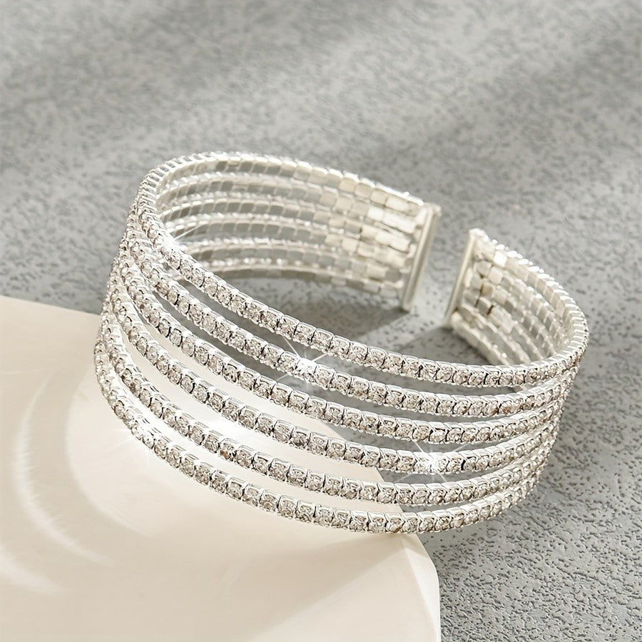 Multi-Row Crystal Bracelet